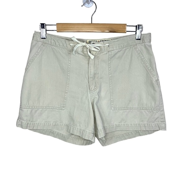 Guess Chino Khaki Cotton Shorts Size 30 Waist Made In USA Classic Casual - Picture 1 of 8